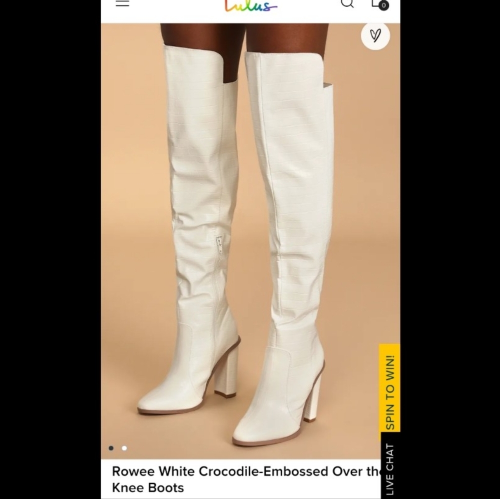 Lulu's White Over the Knee Boot